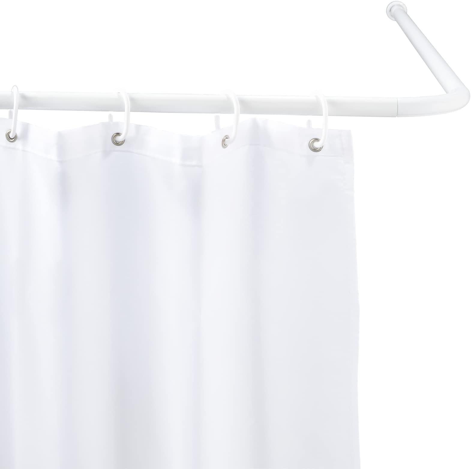WENKO 19214100 Bracket rod Universal White - various lengths, Ø 2 cm, Aluminium, 2 x 2 cm, White