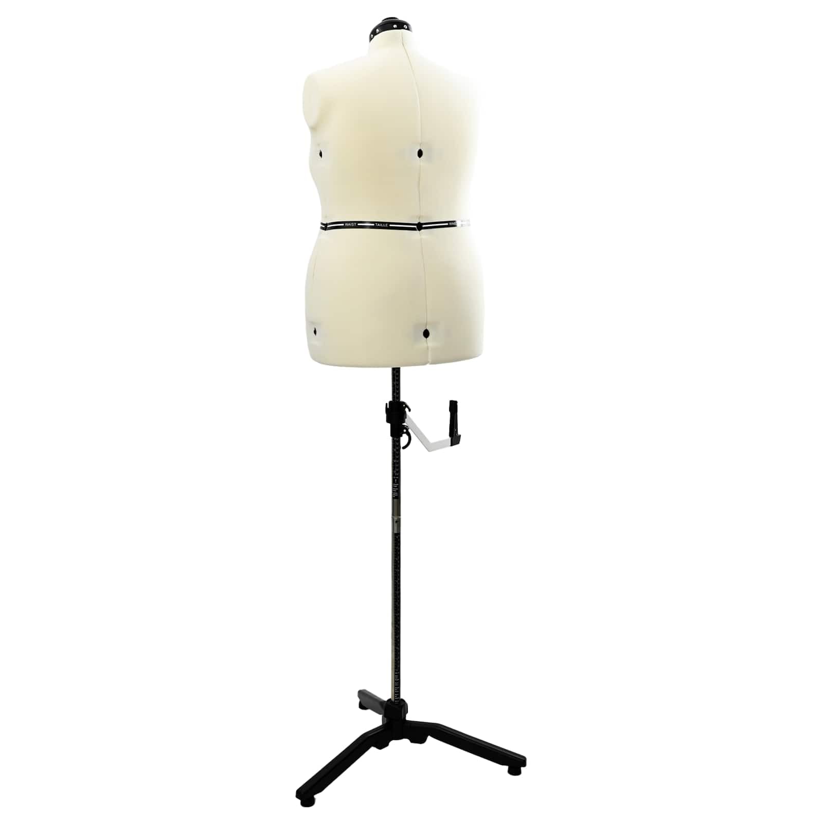 Manichino da donna regolabile, busto sartoriale con rivestimento in velluto, manichino regolabile in altezza per sartoria, decorazione e design alla moda, crema