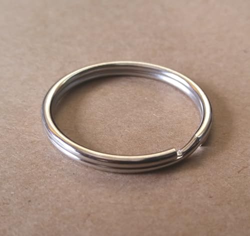 Image of Bulk 50 Pack - 1 inch Key Rings - Heat Treated Heavy Duty & Durable Premium Split Ring Keychains by Specialist ID
