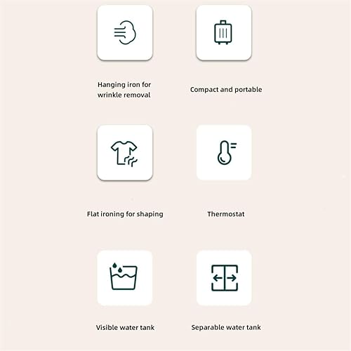 Miniatura 2 de DAUTAI Vaporizador portátil de mano para ropa de viaje, calentamiento rápido 2 en 1, removedor de arrugas de tela y plancha de ropa, para ropa,