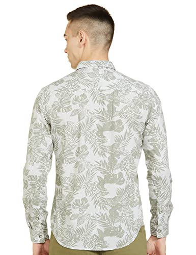 Image of The Indian Garage Co Men Slim Fit Tropical Full Sleeves Cutaway Collar Casual Shirt