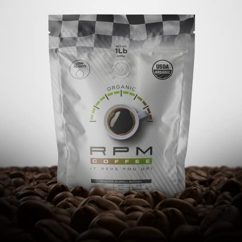 1Lb Rpm Organic Premium Coffee, Medium-Dark Roast, 100% Arabica Beans, Regular Caffeine, Low Acidity, Robust Flavor, Ethically Sourced, Non-Gmo #TOP4