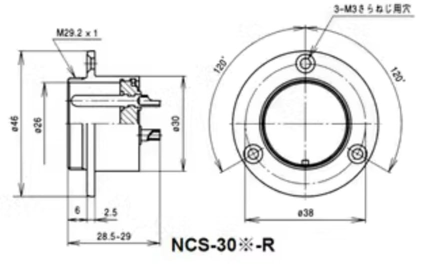 Conector tipo aviation NCS-304-R miniatura 2