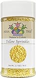 India Tree Nature's Colors, Yellow, Sugar Sprinkles for Baking and Decorating, Small, 2.7 Oz Jar (Pack of 1)