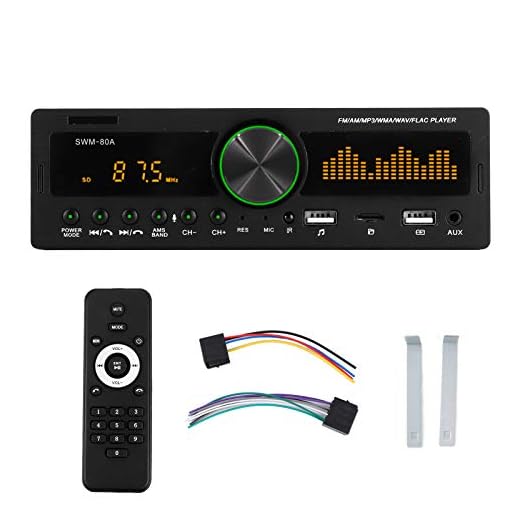 Bil MP3-spelare 1 DIN Bluetooth MP3-ljudspelare Bluetooth bilstereo FM-radiomottagare med fjärrkontrollsstöd för röststyrning SWM ‑ 80A(Positionsfunktion)