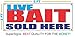 Live Bait Sold Here Banner Sign 2x5 Red Blue