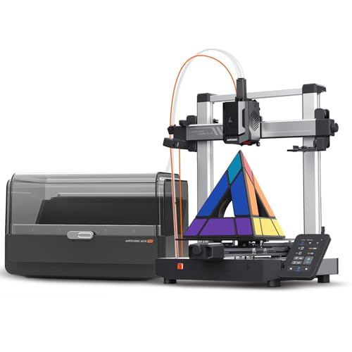 ANYCUBIC Kobra 3 V2 Combo Impresora 3D, Impresión Multicolor 4-8 Colores, 600 mm/s Alta Velocidad FDM Impresoras 3D con Cámara,Nivelación Automática Mejorada,Tamaño de Impresión 255x255x260mm
