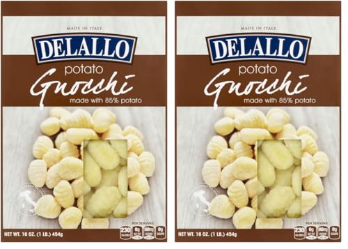 DeLallo Traditional Italian Potato Gnocchi, 1lb (Pack of 2)