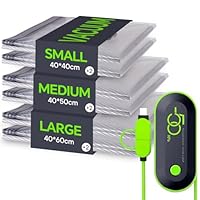 Vacbird Sacchetti Sottovuoto Vestiti Viaggio con Pompa USB, Set di 6 Buste Sottovuoto Vestiti Riutilizzabili, Durata Sacchetti Sottovuoto da Viaggio - Essenziali per Viaggio Salvaspazio