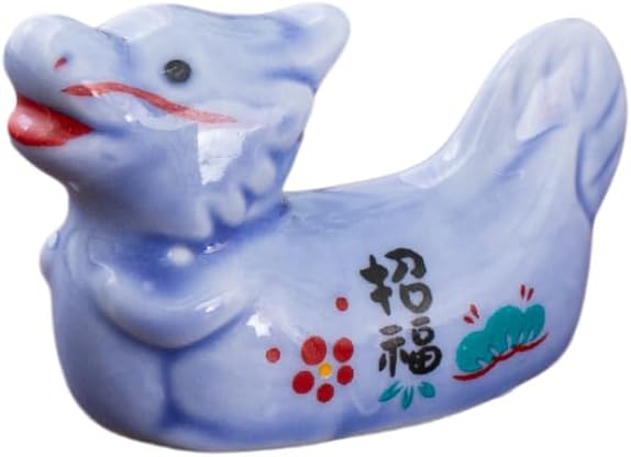 Chopstick Rest Chopsticks Holders Cute Rack and Spoon for Kitchen 4 PCS of Ceramic Zodiac Dragon Ceramic Craft Ornaments Racks