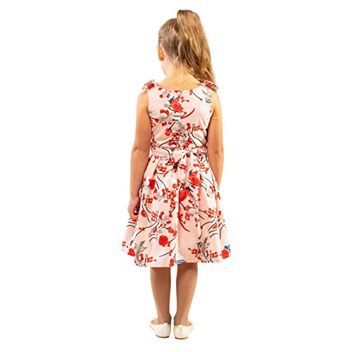 Image of Miss Lavish London Kid Dress for Girls, Shoulder Bow Printed Party Dress, Summer Dress for Girls, Kids Printed Dress for Birthday, Vacation, Wedding & Festival Girls Dresses