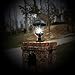 Gama Sonic Imperial II Outdoor Solar Post Light, Ultra Bright 300 Lumen LED, Single Head 3-Inch Post or Pole Mount, Black Aluminum with Beveled Clear Glass, 97N012