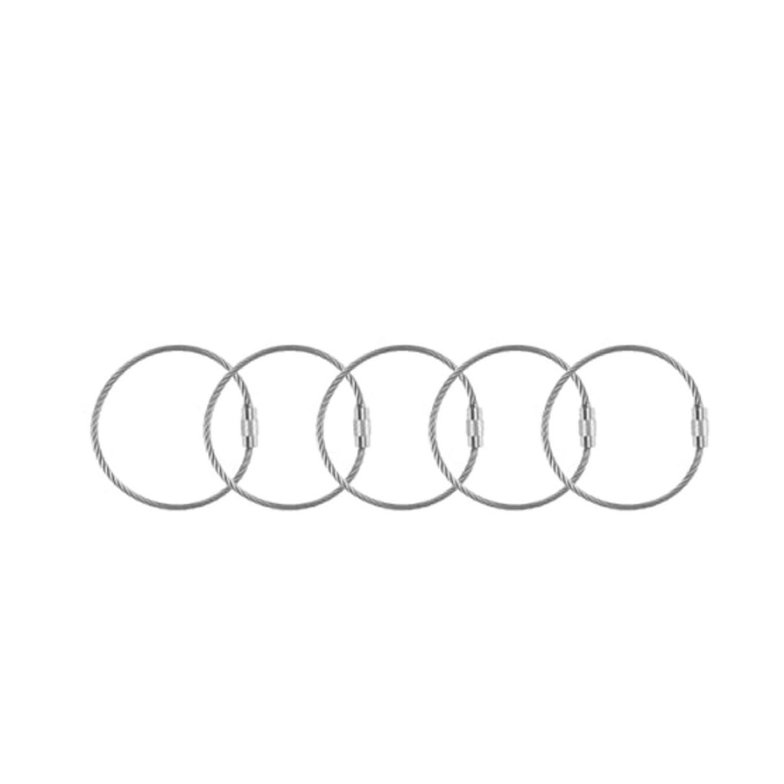Llaveros de alambre para organizar equipaje de viaje y llaves con anillos de metal de 2 mm