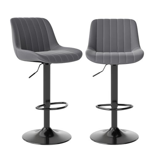 Youhauchair Barhocker 2er Set, Drehbare Barhocker mit Lehne...