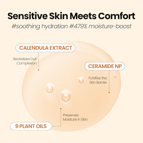 Image of [K-Beauty] Calendula Biome Oil to Foam - All-in-One Korean Face Wash Oil-Based Foaming Facial Cleanser - Soothing & Moisturizing Care - Gentle Makeup Deep Cleansing Oil for Dry Skin Types 3.88 fl oz