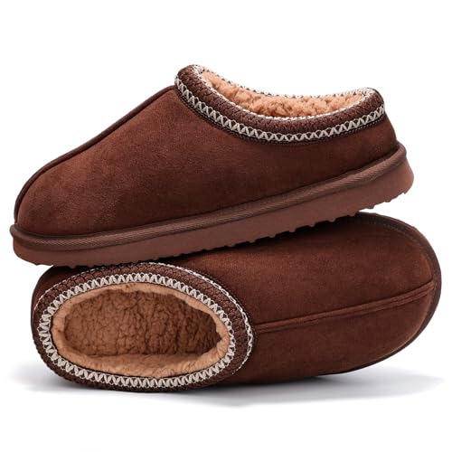 Image of Women's Slippers Fuzzy Cozy Short Ankle Shoes Indoor and Outdoor Mules Furry Warm House Slippers for Woman Cute Fluffy Clogs