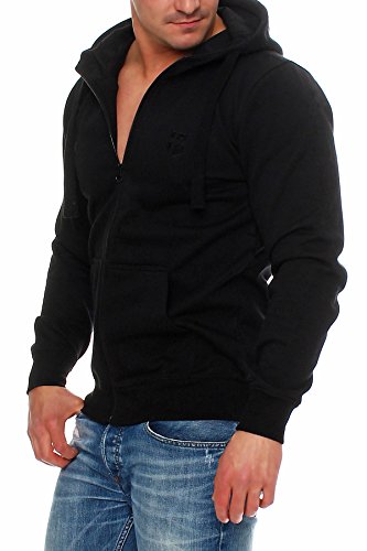 Preisvergleich Produktbild Hoppe Gennadi Herren Trainingsjacke Kapuzenjacke Joggingjacke,schwarz,Medium