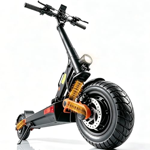 Image of Off Road Electric Scooter for Adults - 2500W Dual Motor Up to 40 MPH Folding E Scooter 46 Miles Long Range, 60V18AH Battery Heavy Duty 365lbs,10 inch Tires Dual Hydraulic Brakes Electric Scooter for Teens