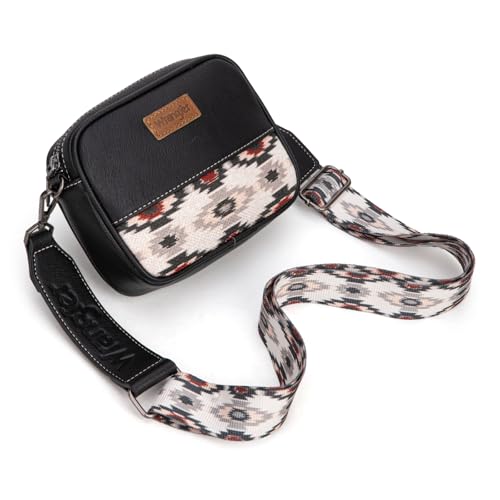 Image of Wrangler Small Crossbody Bags for Women Aztec Mini Purses with Guitar Strap | with Guitar Strap