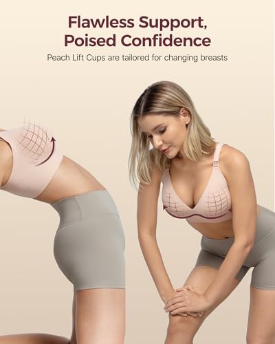 Image of Momcozy CoolFit Nursing Bras for Breastfeeding, Ultra Stretch Seamless Jelly Strip Maternity Bra, Cooling Wireless