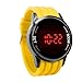 Produktbild DECTN Armbanduhr Mode wasserdicht herrenuhr led Touchscreen Datum Sport silikon Stunden Handgelenk schwarz Uhr, gelb