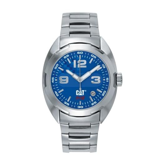 Caterpillar Gripper II CA1001 - Reloj de Caballero de Cuarzo, Correa de Acero Inoxidable Color Plata