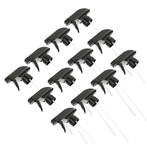ARTIBETTER Boquillas Pulverizadoras Para Botellas Spray 28-410 Negras 12 Piezas Para Jardinería y Limpieza Pulverizador Botella Plástico Resistente Ácido Base Uso Múltiple