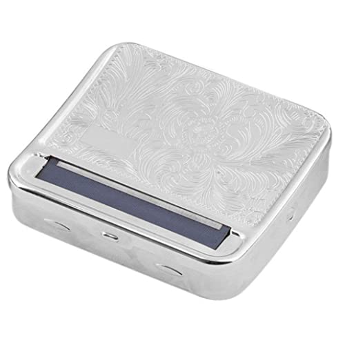 Photo de Cigarette Roller Box Metal Automatic Easy Use Manual Roll Smoking Rolling Machine Case Tin Storage Box Cigarette Accessories Cigarette Tobacco Cases