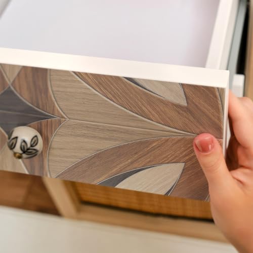 Vinilo para muebles de 75x150 cm acabado mate diseño flores de madera autoadhesivo 4
