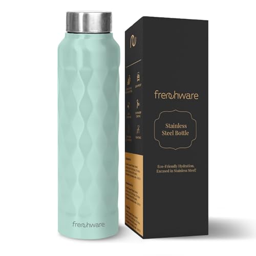 Image of Frenchware Water Bottle (1 Litre, Premium Stainless Steel, Morning Mist) Bottle for Fridge, School, Outdoor, Gym, Home and Office, Scratch-Resistant, Rust Free, Non-Toxic, Easy-to-Clean