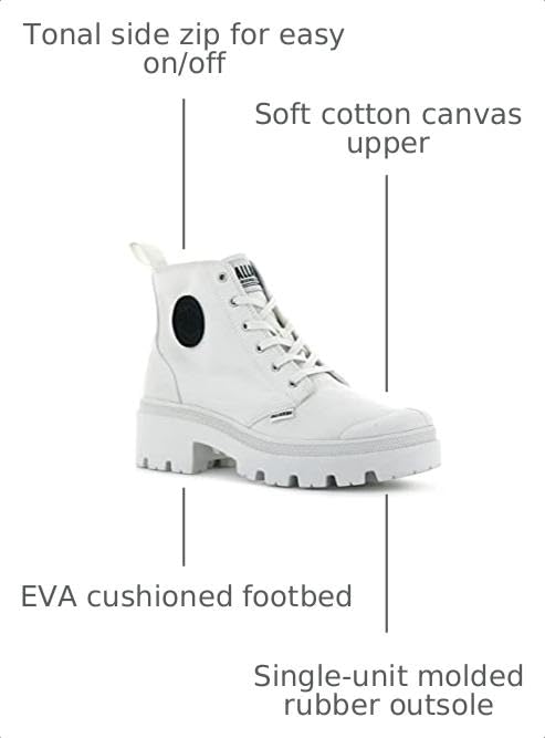 Image of Palladium Pallabase Twill, Women's Ankle Boot