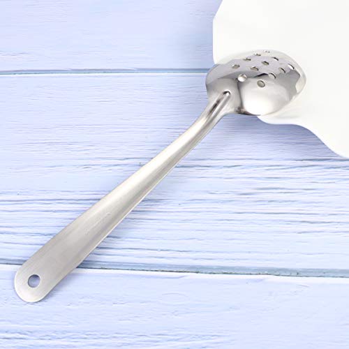 Cabilock Colheres de aço inoxidável com ranhura para servir, utensílio grande, colher de sopa, conch