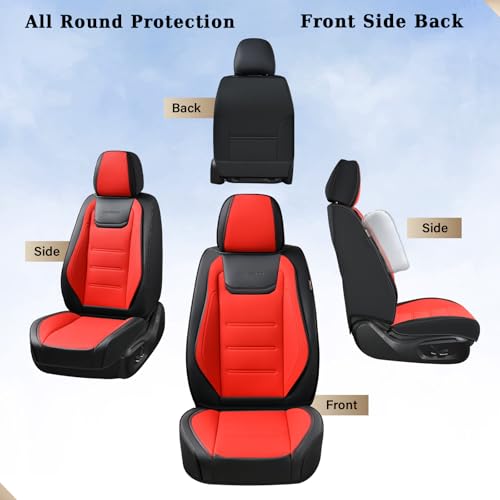 Image of Coverado Car Seat Covers, Front Covers for Cars, Car Seat Cover Front Seats, Car Seat Protector Waterproof, Leather Car Seat Cushion, Universal Interior Covers Seat Protectors for Most Cars