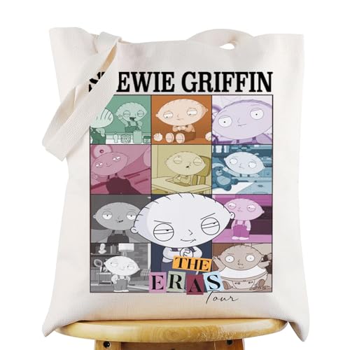 G2TUP Stewie Griffin Canvas Tote Bag Stewie Griffin Fans Gift Stewie Griffin Tour Shoulder Bag Family Stewie Merch (The Stewie Griffin)