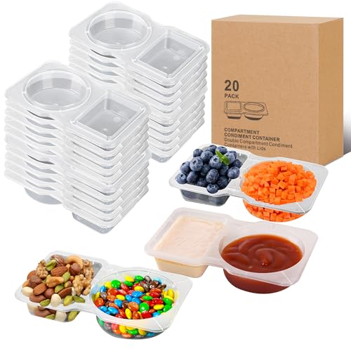 20 Sets Reusable Snack Containers with Lids
