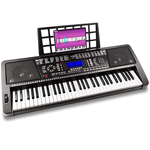 Max KB12P Clavier électronique 61 touches avec support pour clavier et casque audio pour musicien confirmé, Connexion… - Les Beatles, Paul McCartney, John Lennon, RIngo Starr, George Harrison Max KB12P Clavier électronique 61 touches avec support pour clavier et casque audio pour musicien confirmé, Connexion… – Image 3