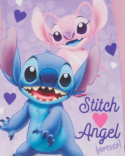 Disney Lilo & Stitch 2-teiliges Mädchen-Schlafanzug-Set mit Stich und Engel, Flieder, Alter 5–12 Jahre, mehrfarbig, 9-10 Years – Ansicht 3