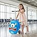 VEVOR Ride-on Luggage, 20 L Capacity, 20 Inches Kids Scooter Suitcase with Flash PU Wheels, Adjustable Handle & TPR Non-Slip Grip, Foldable & Lightweight Scooter Luggage for Kids Aged 5+, Blue