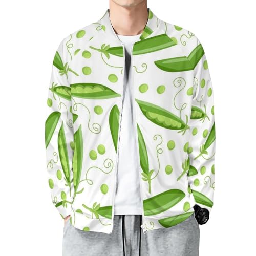 Buewutiry Giacca leggera da uomo a pois, a prova di