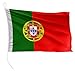 FLAGLY Premium Bootsfahne Portugal 30 x 20 cm - 115g/m² Stoffgewicht - gedruckt, robust mit Strick & Schlaufe, Bootszubehör Motorboot (30 x 20 cm - Portugal)
