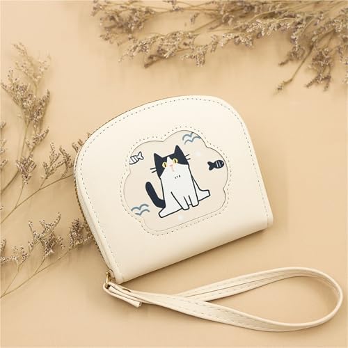 Cute Kitten Mini Hand-held Coin Purse Portable Multi-Card Slot Bank Card Holder Card Holder(Pink)3