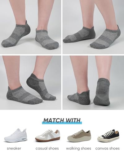 SIXDAYSOX Ankle Socks Womens Thin Breathable No Show Low Cut Cotton Socks 10 Pairs 6-94