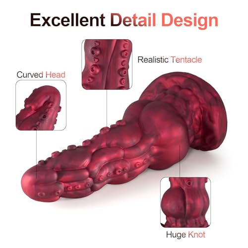 Image of 11.8 Inch Silicone Huge Anal Plug, XXL Large Thick Butt Plug with Big Knot, Massive Monster Tentacle Dildos with Suction Cup, Anal Trainer Dilator Adult Sex Toys for Advanced Men Women