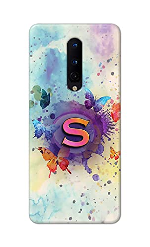 Image of PRINTFIDAA� Printed Hard Back Cover Case for OnePlus 8 Back Cover (Alphabet S) -2808