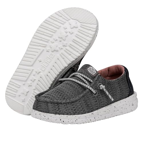 Image of HEYDUDE Wendy Sport Mesh Loafers for Kids Girls - Textile Upper - Two-Eyelet Lace Closure - Slip-on Style