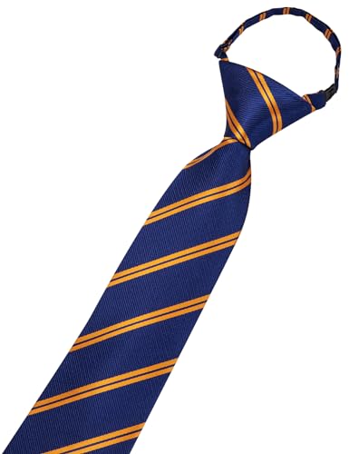 Image of Hi-Tie Boys Tie Pre-Tied Pocket Square Set Adjustable Kids Neckties Age 7-11 Years School UniForm Graduation