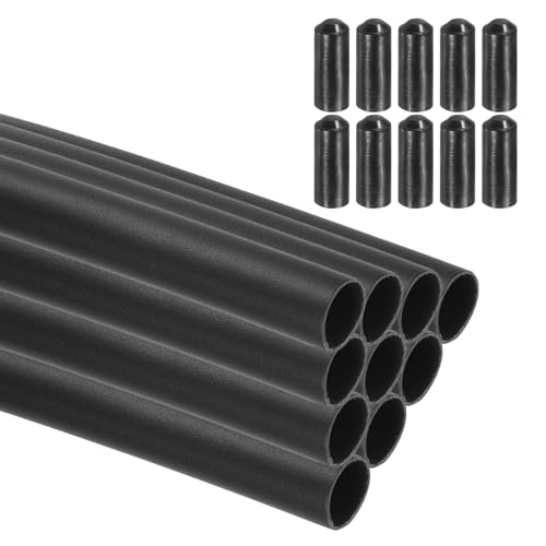 Tube thermorétractable adhésif noir de 0,6 cm pour protection de câble électrique extérieur