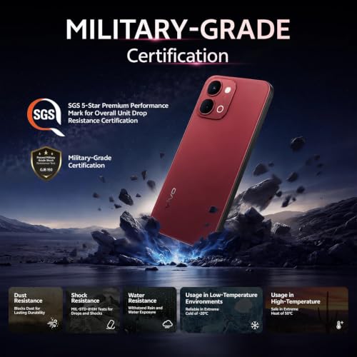 Image of vivo T5x 5G (Fusion Red, 8GB RAM, 256GB Storage) | MediaTek Dimensity 7400-Turbo Processor | 50MP + 2MP AI Dual Rear Camera | 32MP Front Camera | 6.76-inch Display | 7200mAh Battery | | MediaTek Dimensity 7400-Turbo Processor, 50MP + 2MP AI Dual Rear Camera, 32MP Front Camera, 6.76-inch Display