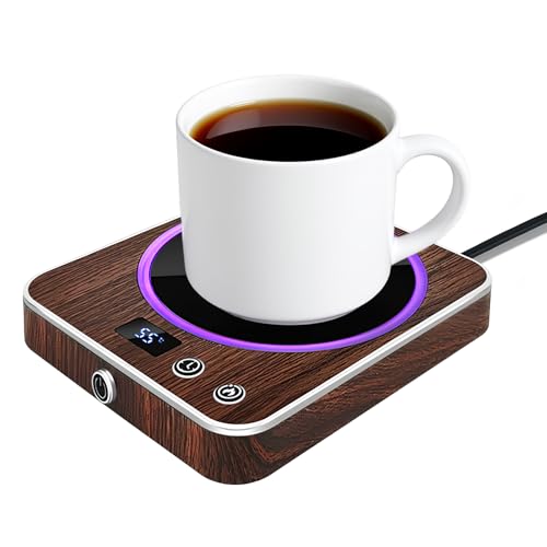 VIBEELEAF Chauffe-tasse à café intelligent pour bureau – Chauffe-tasse électrique avec 3 réglages de température, chauffe-boisson portable pour toutes...