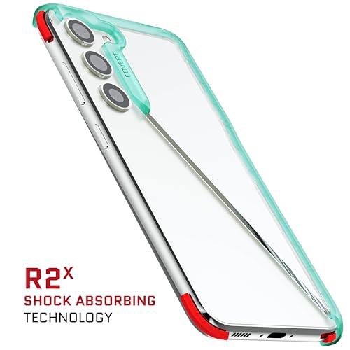 Image of Ghostek Covert Galaxy S23 Phone Case Clear with Military Grade Shockproof Protection, Non-Slip Grip, Protective Silicone Cover Designed for 2023 Samsung Galaxy S23 (6.1 inch) (Teal)